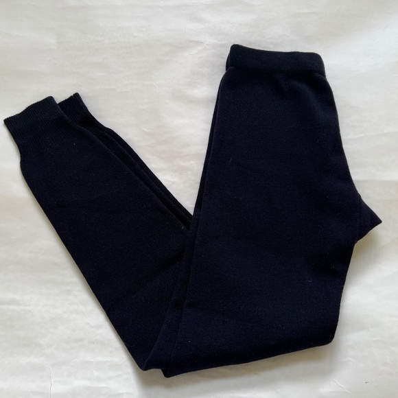 Knit Sweater Pants Joggers High Waist Ribbed Ankle Australian Wool - Picture 2 of 10